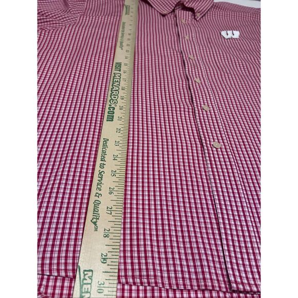 Antigua Red Men’s Wisconsin Badgers Long Sleeve Button-Down Shirt Size 2XL - Picture 7 of 11